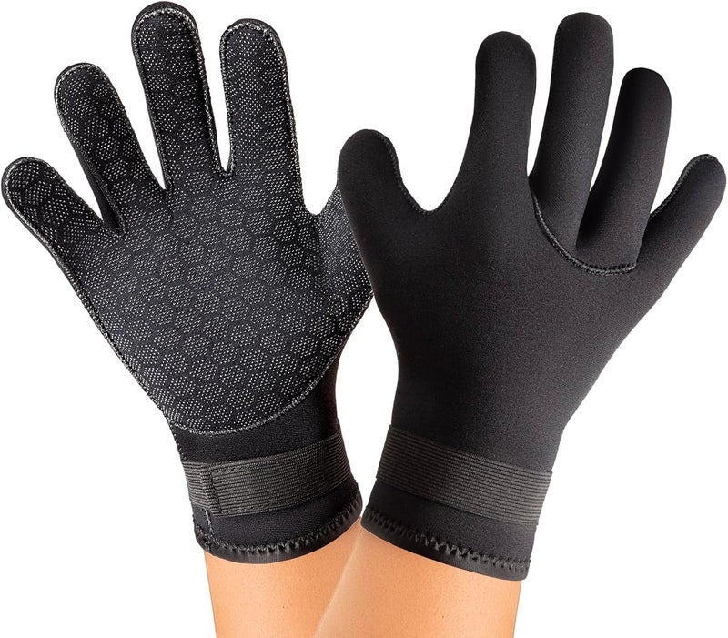 Yakevo Neoprene Glove, Wetsuit Gloves 3mm with Waist Strap for Scuba Diving Snorkeling Paddling Surfing Kayaking Canoeing Spearfishing Skiing and Water Sports, Wetsuit Glove for Men, Women - Image 1